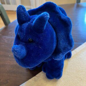 Blue Triceratops Dinosaur American Wego Inc 1982